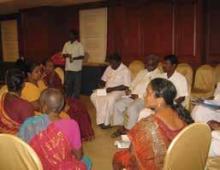 The workshop in progress. Stakeholders from both Pondicherry and Karaikal attended.