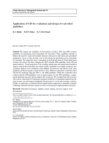 Bhalla etal. 2011_ApplicationOfGIS