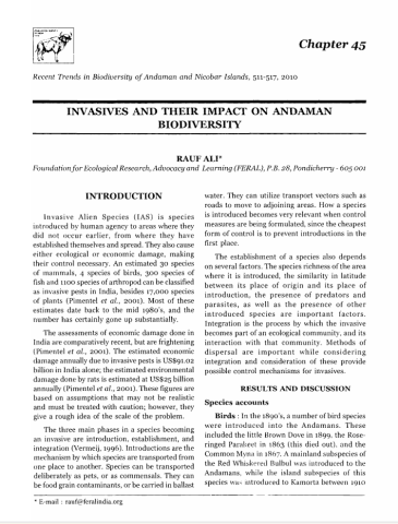 Ali_2010_TrendsinBiodiversityofAndamanandNicobarIslands