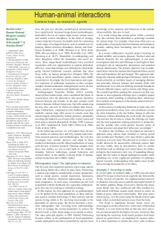 Human-animal interactions: Camera traps as research agents