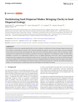 Decluttering Seed Dispersal Modes: Bringing Clarity to Seed Dispersal Ecology