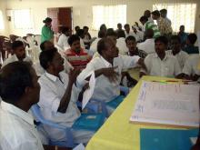 A co-management meeting in progress. Some of the discussions were quite animated given the conflicting positions of the participants