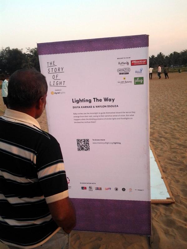 Public reading about the art installation at Miramar Beach, as part of the Story of Light Festival.